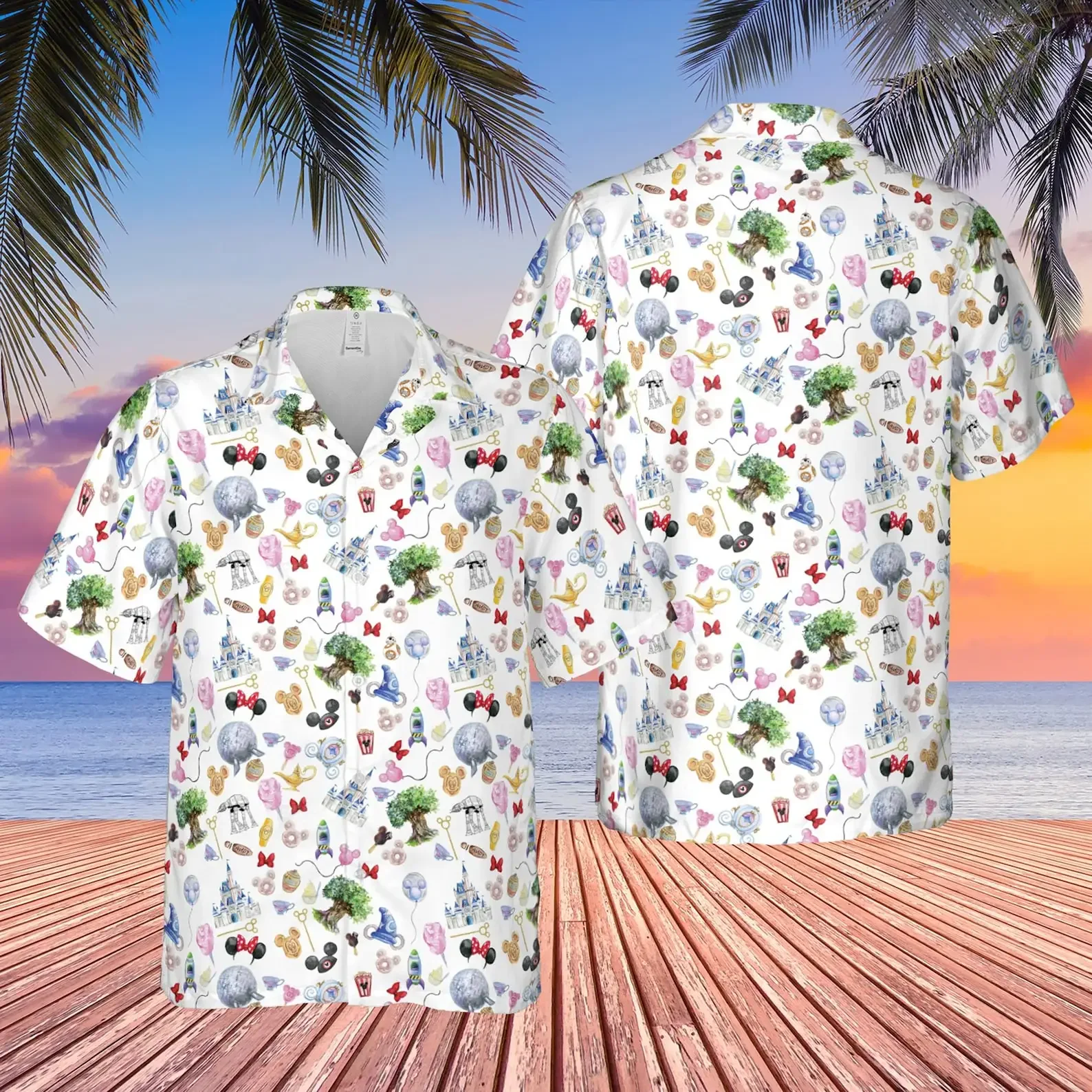 Magical 50th Anniversary Hawaiian Shirt Disney Magic Castle Hawaiian Shirt Men Women Short Sleeve Shirts Mickey Hawaiian Shirt