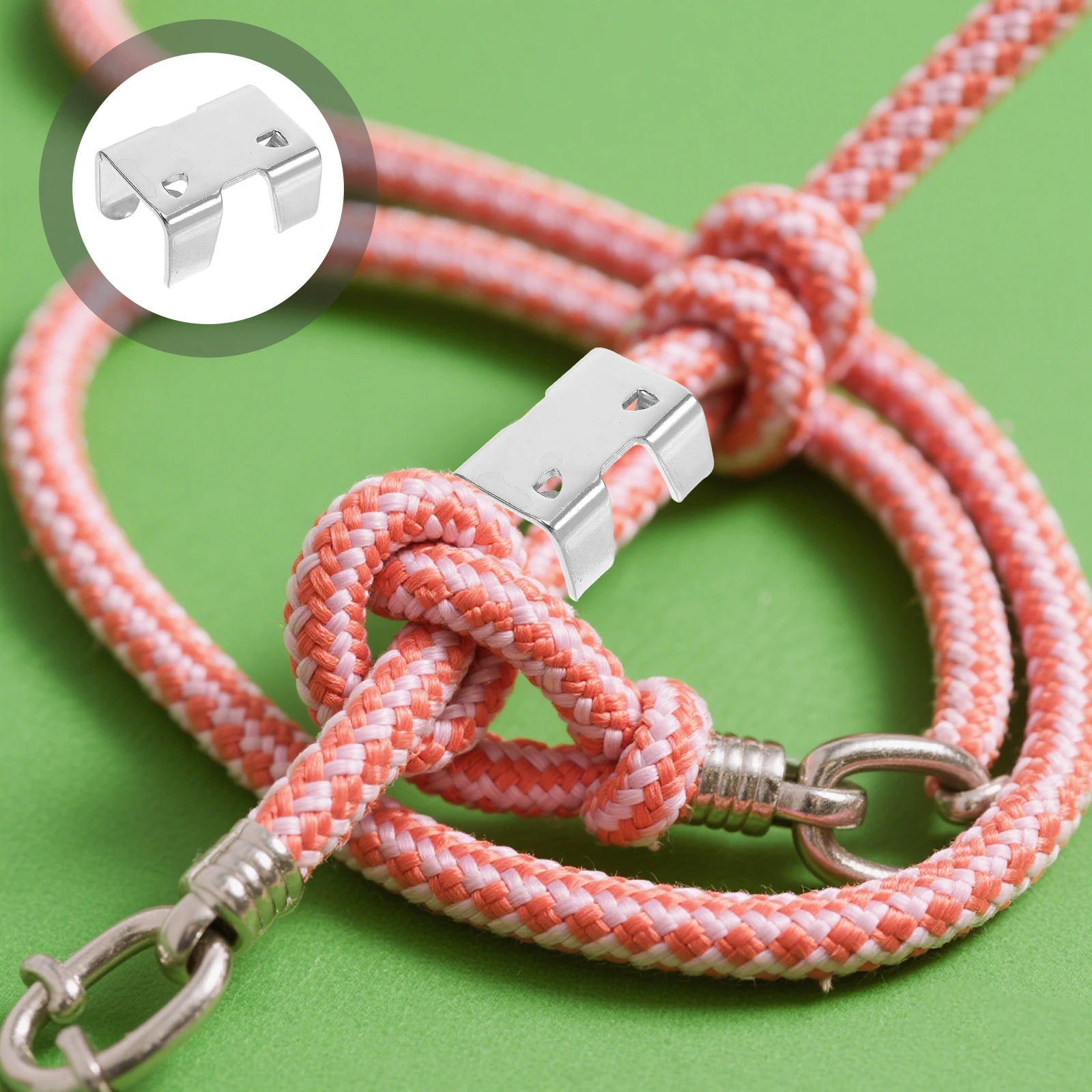 

3pcs Heavy Duty Rope Clamps Iron Buckles Diameter 14 to 16mm Ropes Pet Leash Horse Leads Keychains Marine Uses Double Security