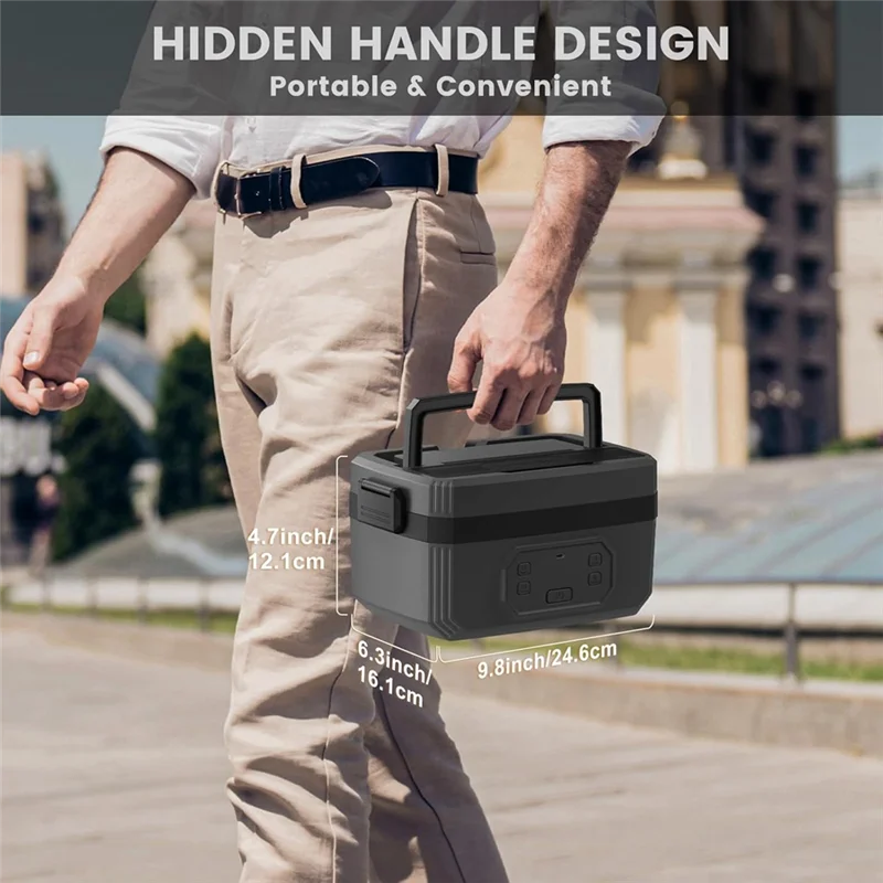 A83X - Samonagrzewający się, bezprzewodowy elektryczny lunch box dla dorosłych, 21000 mAh, ładowalny, podgrzewany, przenośny podgrzewacz do żywności o pojemności 1,2 l.