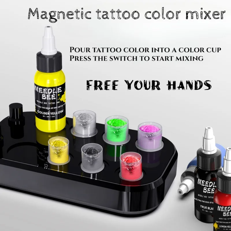 

3000 Mah Lithium Battery Magnetic Stirrer Tattoo Color Shaker Multi-position Shaker Color Machine Laboratory Free Hands Portable