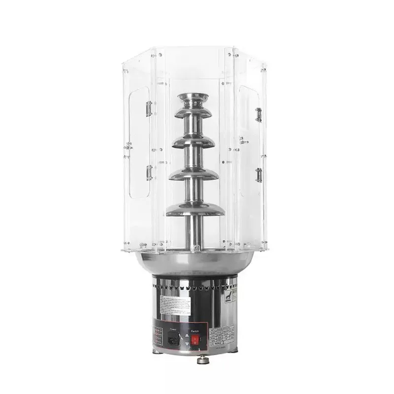 1Pcs 5-layer Appearance Industrial Chocolate Fountain Cover High-speed Automatic Acrylic
