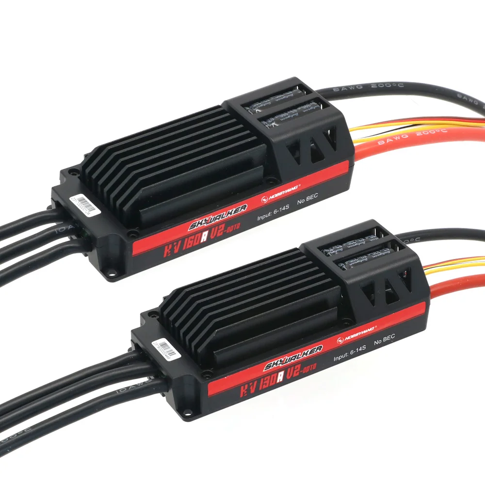 Hobbywing SKYWALKER 130A/160A HV 6-14S OPTO V2 Brushless ESC Speed Controller For 3D Fixed Wing Airplane