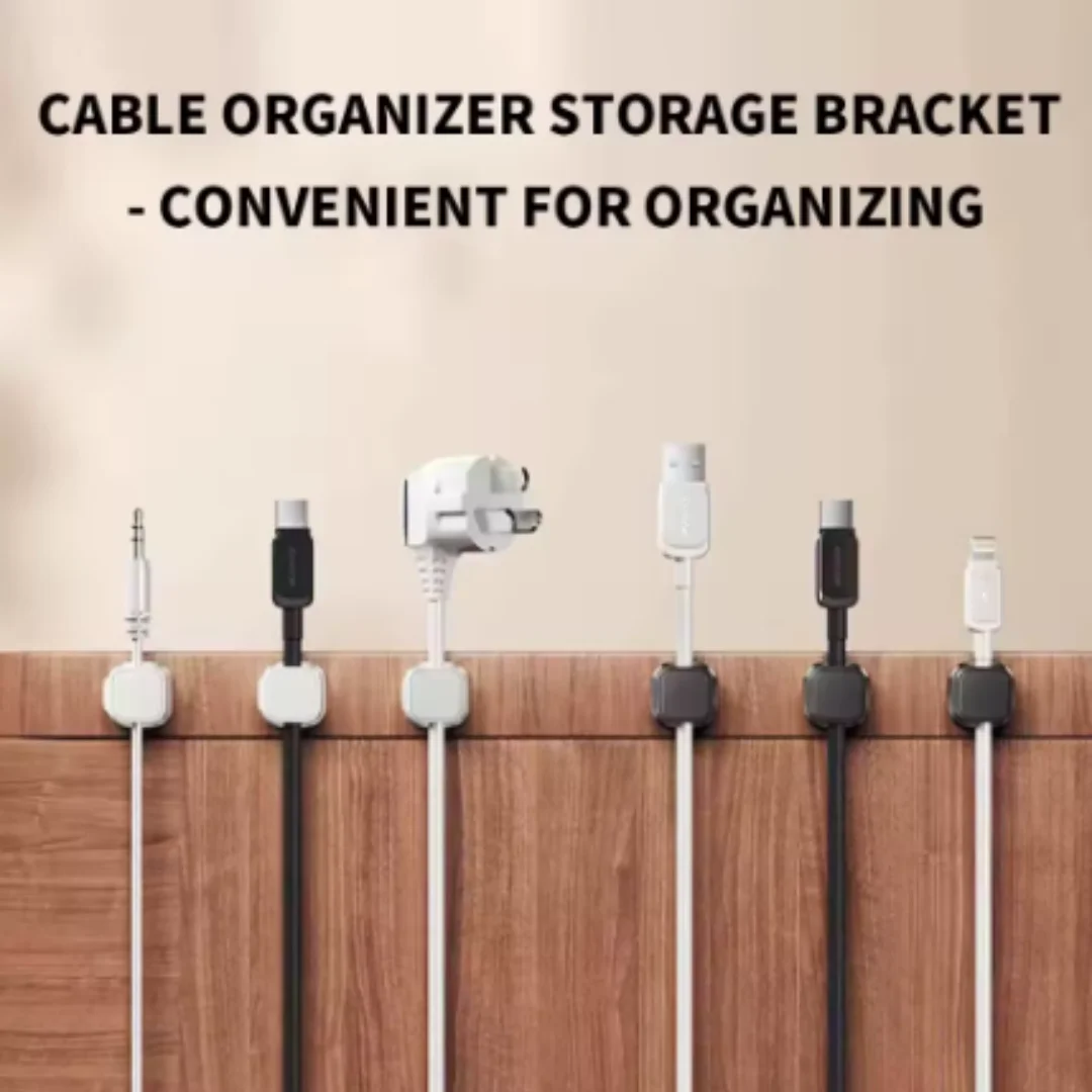 Magnetic Cable Organizer Clip Holder Adjustable Charging Cable Management Fixer For Desktop Car Home Office Cord Storage