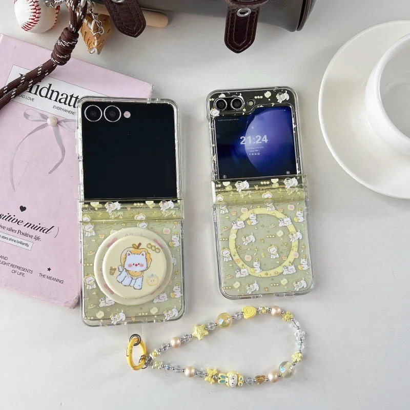 

Cartoon Fruit Dog for Samsung Galaxy Z Flip 7 6 5 Protective Back Cover for ZFlip5 ZFlip6 ZFlip7 Case Shell