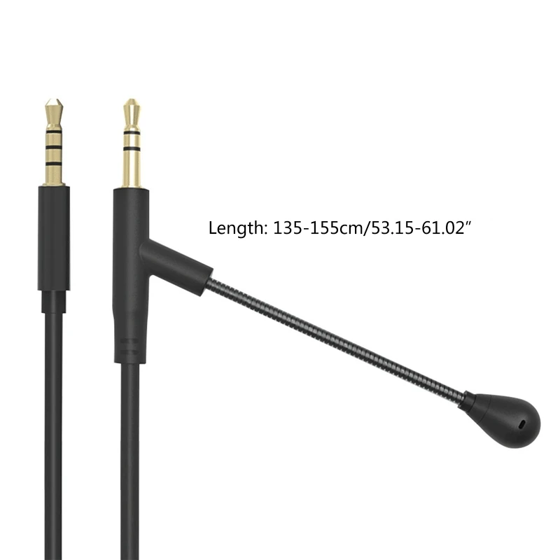 Mikrofon Kabel Mikrofon Boom 1,35M untuk Headphone 3,5Mm dengan Mikrofon Kondensor