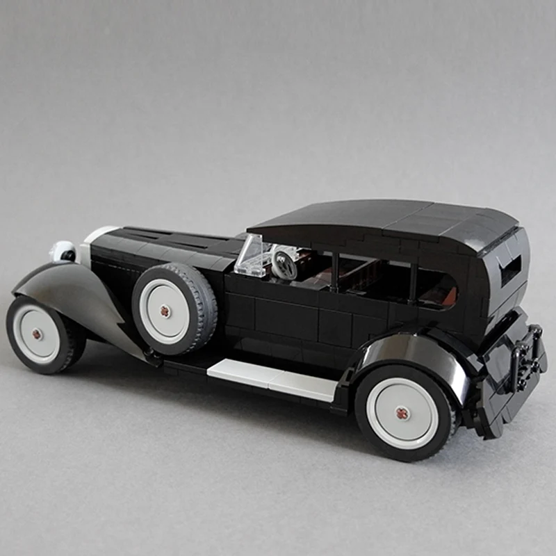 Modelo de coche de carreras de velocidad, ladrillos de construcción MOC, coche negro de lujo, tecnología Modular, regalos de vacaciones para niños, traje de juguetes para montar