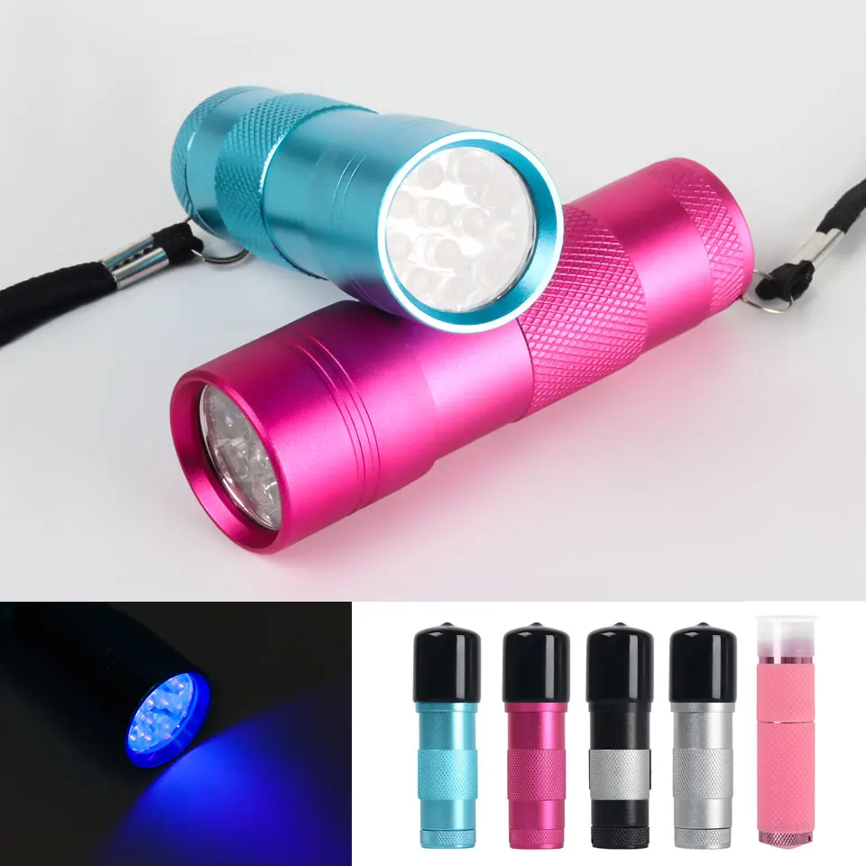 Handheld Nail Art Uv-Perslicht UV-Lamp Met Gelei Siliconen Stamper Kop Nail Art Stempel Polish Print Sneldrogende Manicure Lamp