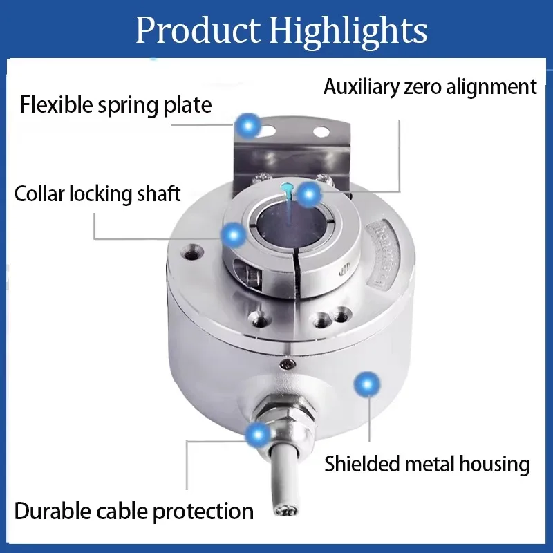 Прочный инкрементный энкодер K50 5000PPR 1024PPR 15 мм с полым валом для оборудования - промышленное измерение и контрольное оборудование