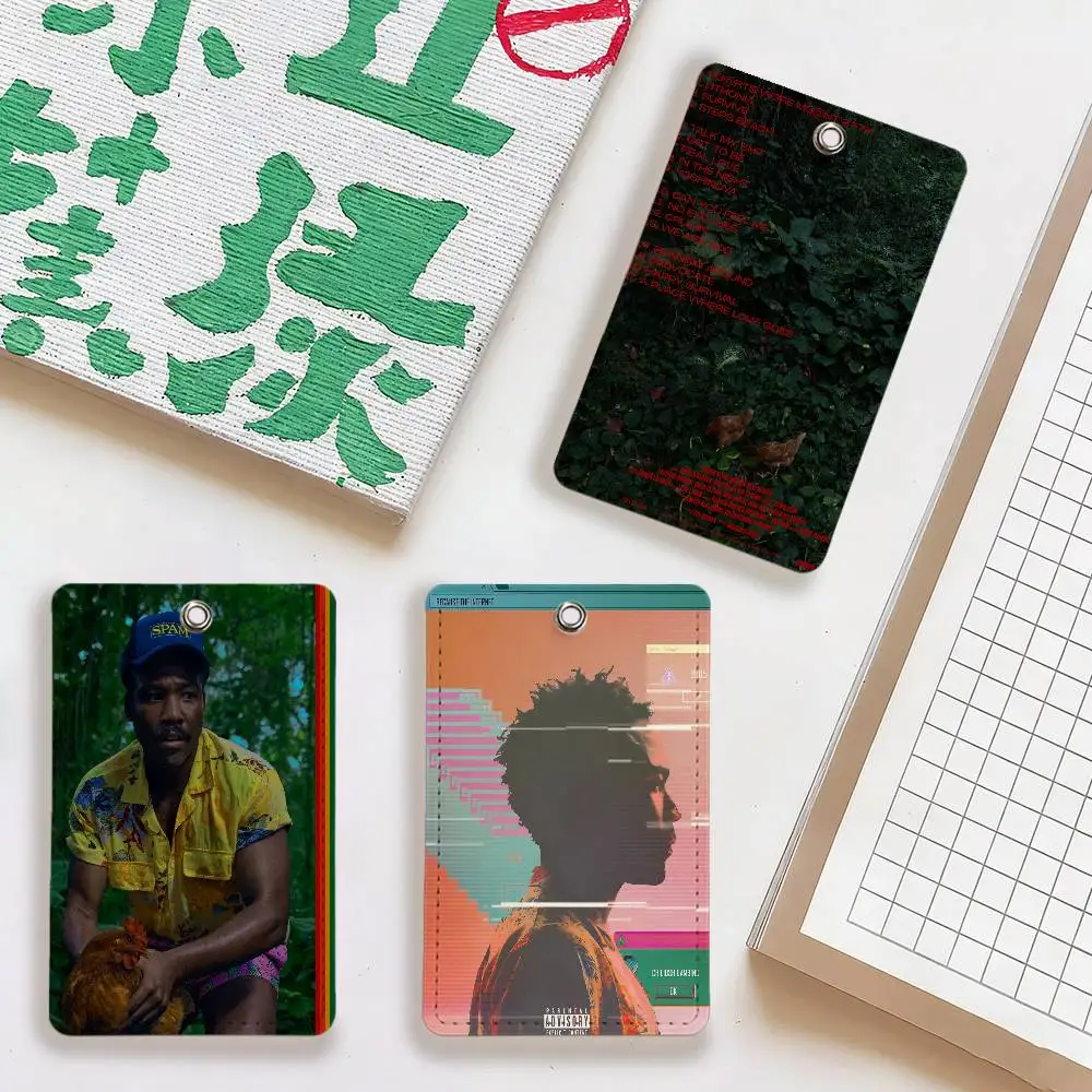 مغني الراب C-Childish Gambino Bando Stone Card Clip واقية الأكمام البنك حافلة بطاقة الائتمان كم واقية بطاقة الهوية