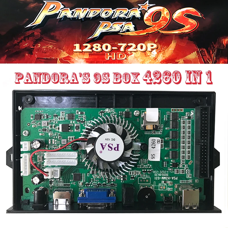 

Arcade Pandora 9S 4260 in 1 Game board Home Version HDMI VGA Console 4/8 Way Muilt Game Mainboard for DIY Arcade Machine