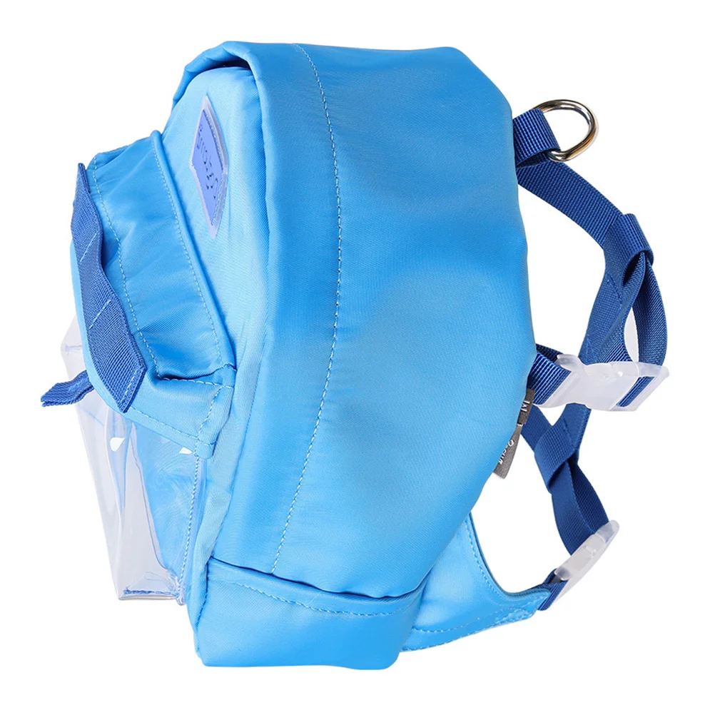 

Pet Backpack Lightweight TPE Waterproof Blue Travel Bags Knapsack Ergonomic Double end Zipper Adjustable Dog Supplies Anti lost