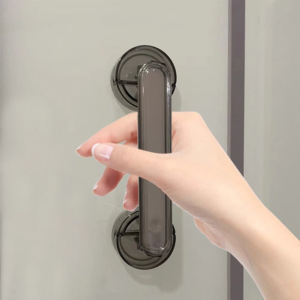 

Shower Suction Cup Handle,Strong Suction Glass Door Handle for Bathroom Kitchen,Waterproof Removable No-Drill Handrai