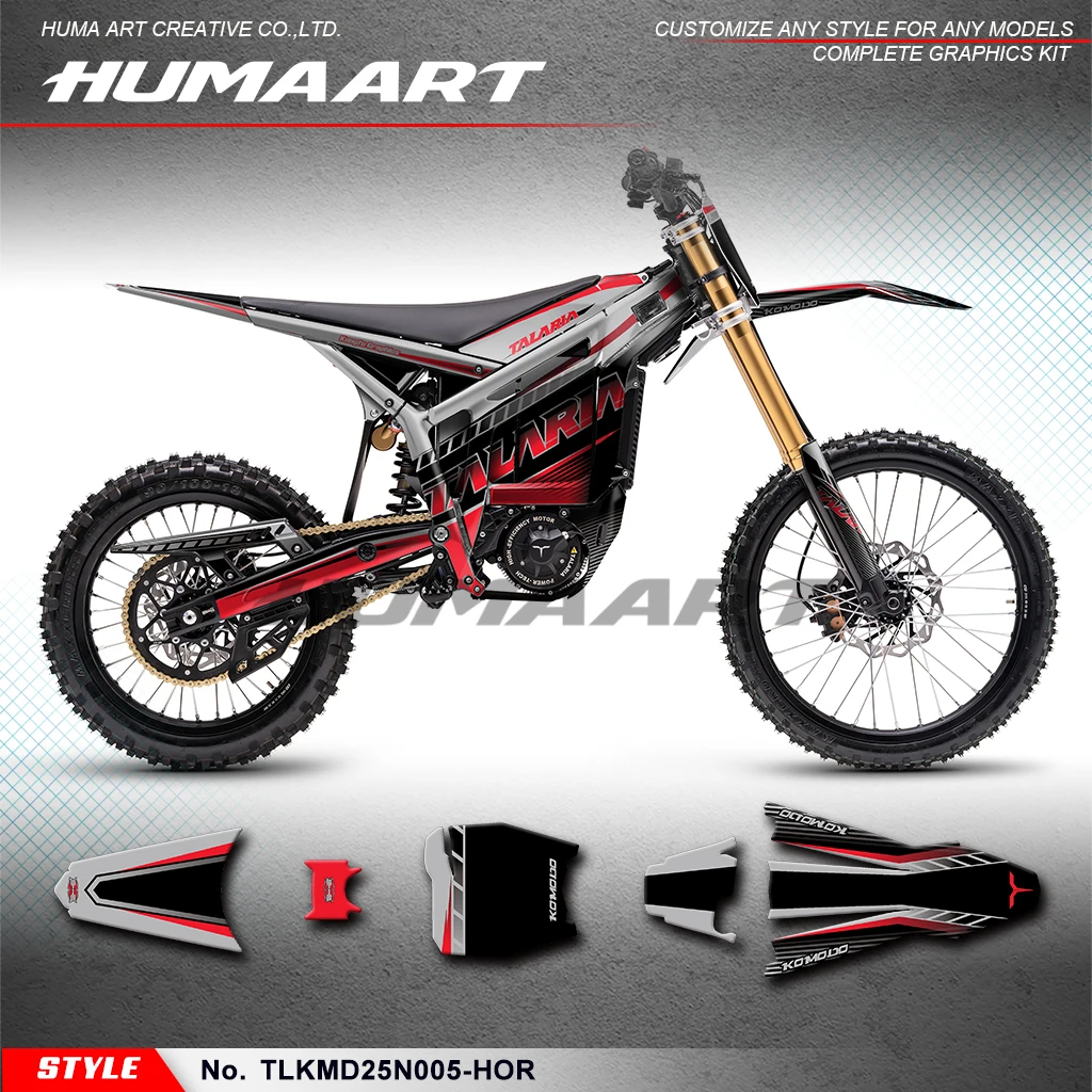 

HUMAART Custom MX Graphics Stickers Complete for TALARIA KOMODO, Dirt eBike Decals, Style No.TLKMD25N005-HOR