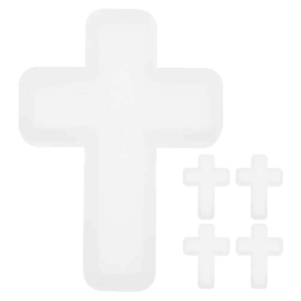 

5pcs Cross Pendant Silicone Molds Keychain Necklace Decorative Ornament Diy Crafts Reusable Resin Casting Mold Flexible Durable