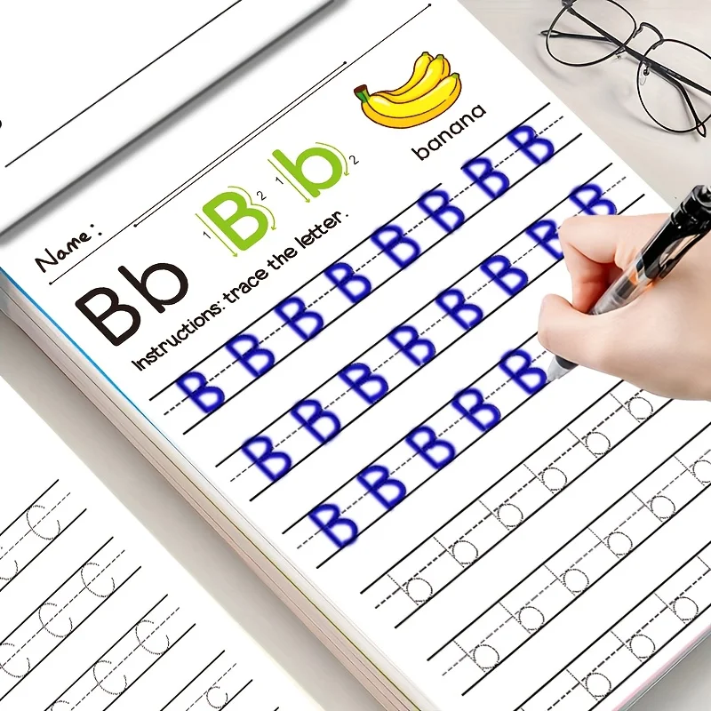 

32 Pages A-Z Alphabet ABC Letters Practice Book | Writing Exercises, Alphabet Learning Book, Creativ