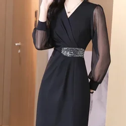 Slim Women's Long Sleeve Dresses New Female Dress High Quality 2025 Fashion on Promotion G X Spring Autumn Y2k Cheap Casual Full