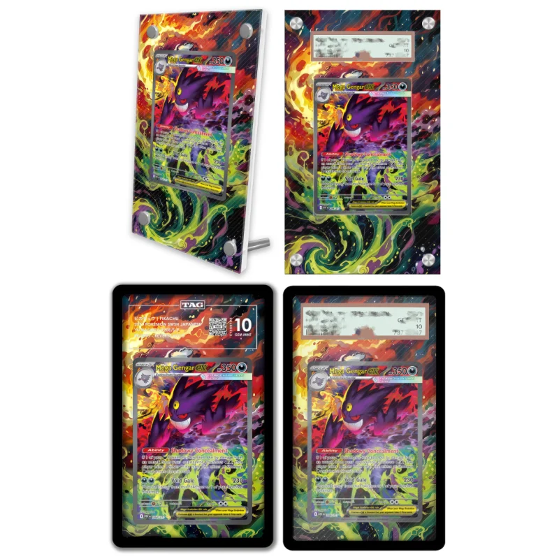 display-de-arte-anime-para-pokemon-ascended-heroes-gengar-estojo-protetor-de-acrilico-para-arte-de-jogo-anime-chaveiro-brinquedo-de-nivel-de-avaliacao