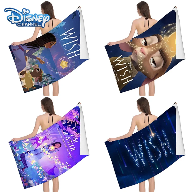 Ręcznik plażowy Disney Wish Girls Cartoon Kawaii letnie ręczniki łazienka z wanną ręcznik Cosplay ręczniki kąpielowe Anime ubrania kąpielowe