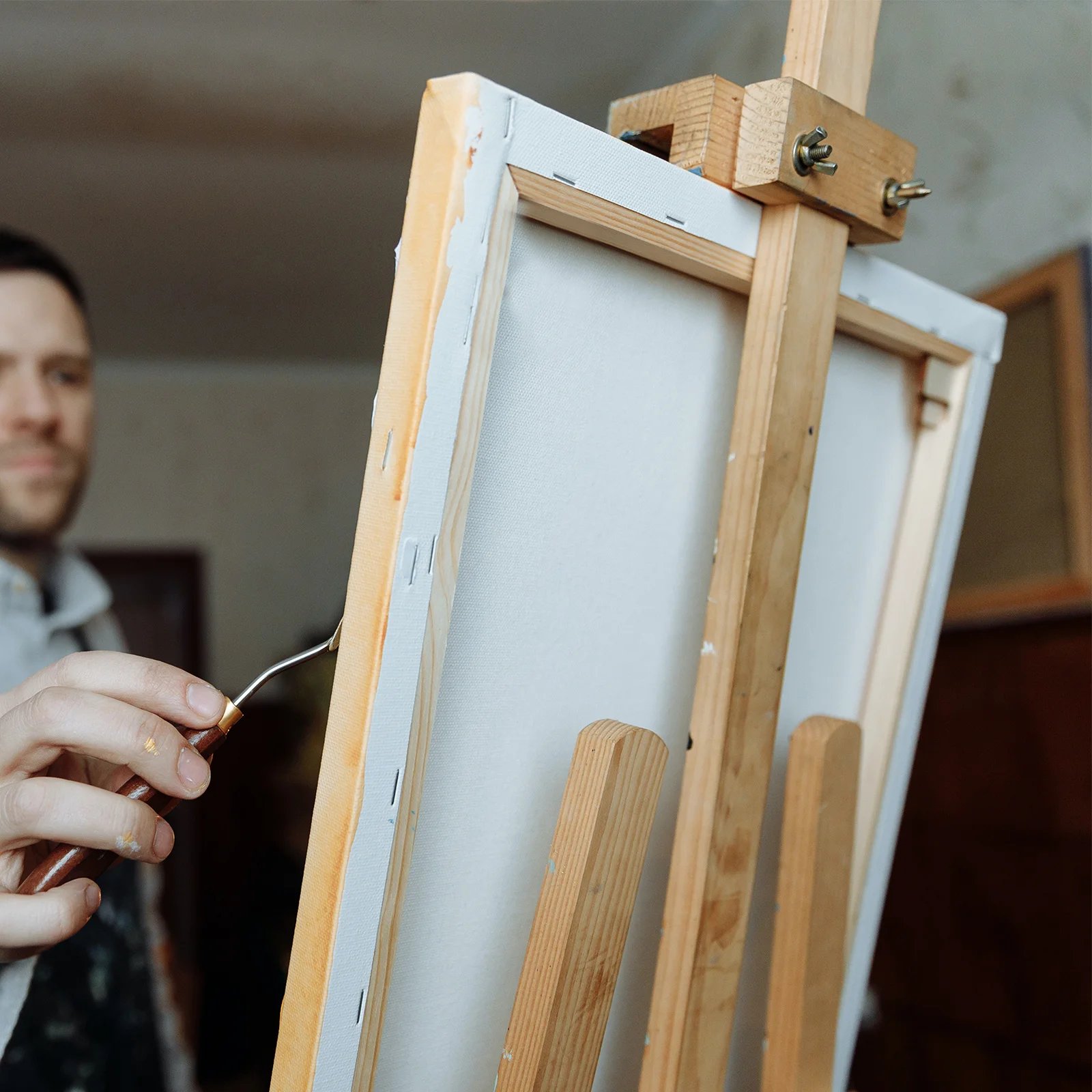 

1Set Solid Wooden Oil Painting Frame Canvas Frame DIY Tool Easy Install Picture Display Rack Canvas Stretching