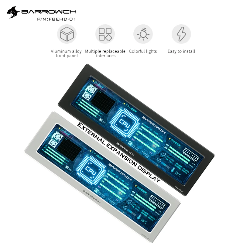 Barrowch pc caso monitor de ferragem exibição aida64 diy tela