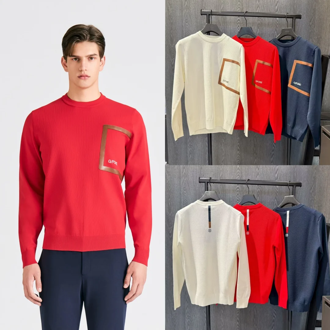 

Golf Fashion Knitwear Men's Versatile Sweater Trendy Long-Sleeve Jacket