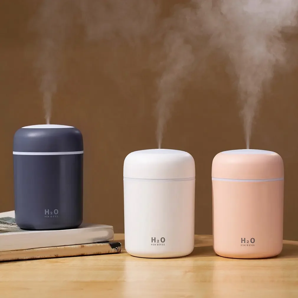 300ml รถบ้าน USB Electric Air Humidifier AROMA Oil Diffuser เครื่องฟอกอากาศ Cool Mist Sprayer พร้อมไฟกลางคืนที่มีสีสัน