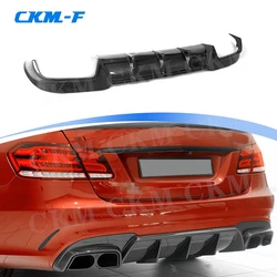 Carbon Fiber Car Rear Bumper Lip Diffuser For Benz E Class W212 E63 E260 E300 E400 E63S AMG 2014 2015 2016 Auto Styling