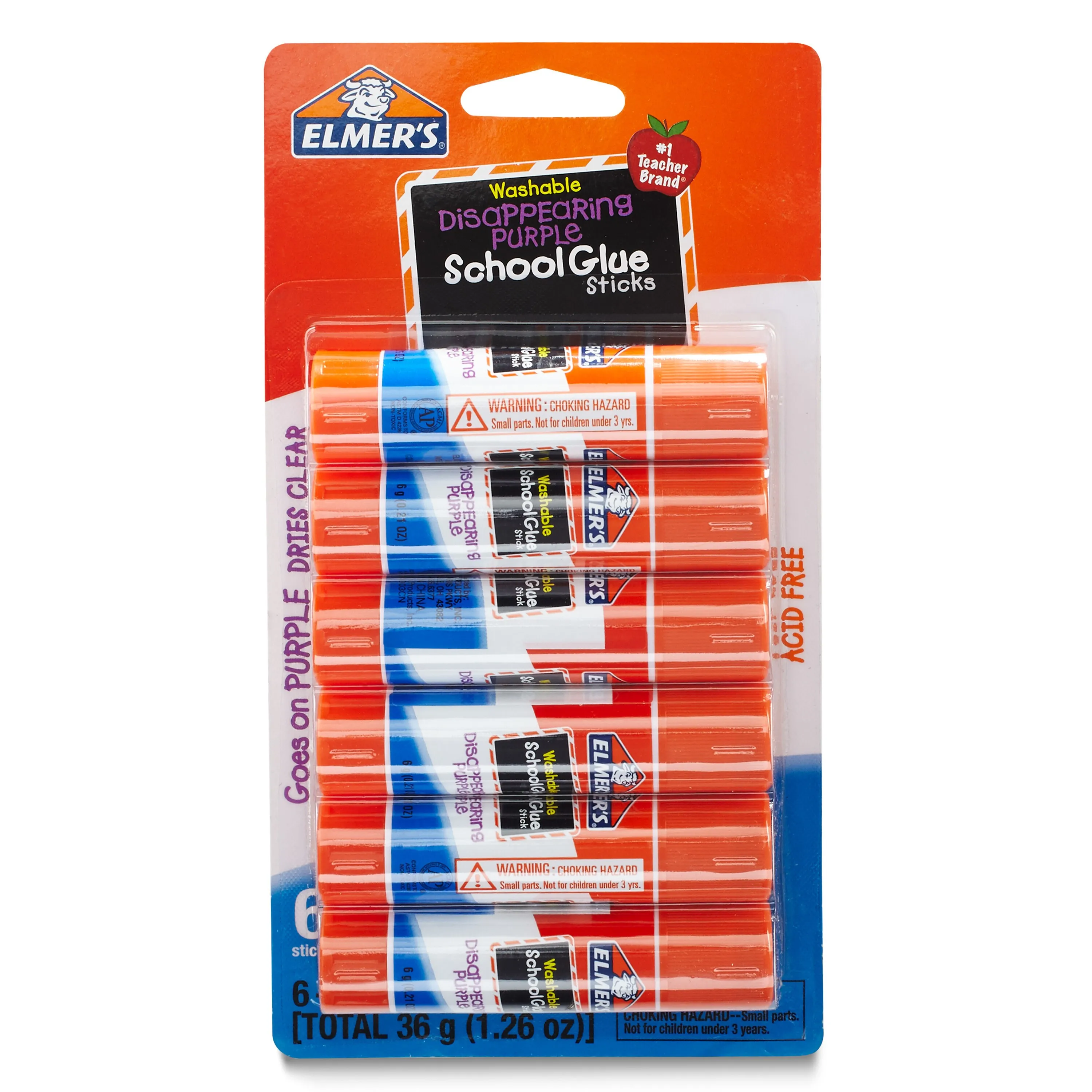 กาวแท่งสีม่วงแบบหายไปได้ 6 แท่ - Art Craft Stick บทวิจารณ์และราคา