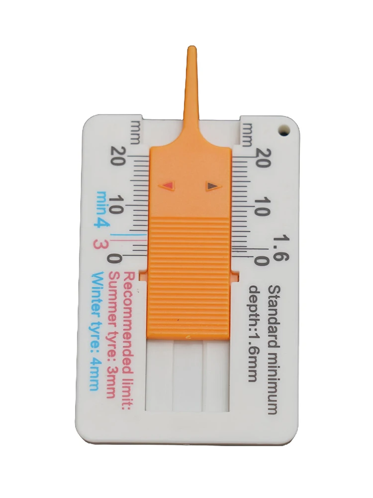 For tread Depth Gauge Tool Plastic Material 0-20mm Range for Accurate Tyre Inspection Without Additional Calibration Required