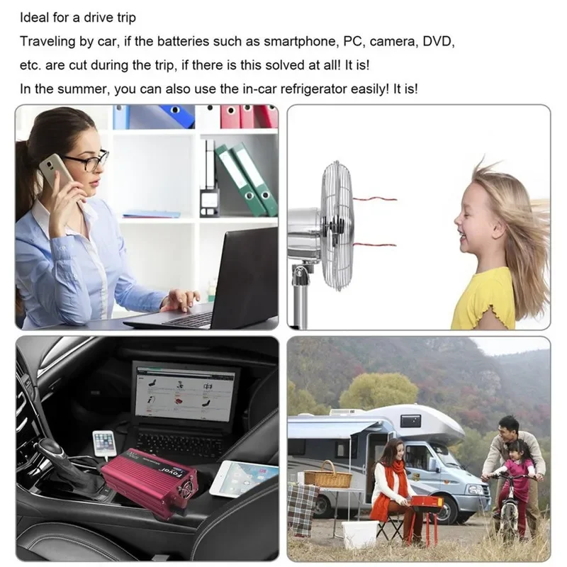 Imagem -05 - Inversor de Energia Solar para Carro Conversor de Tensão Transformador de Tensão Usb dc 12v para 220v ac 3000w