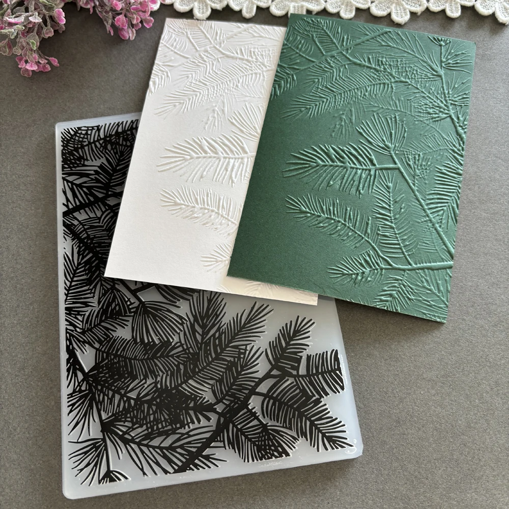 2025 New 3D Embossed Relief Folder - Selected Christmas Trees | 5 x 7 inches for Album Paper Handmade Clipping Book Decoration