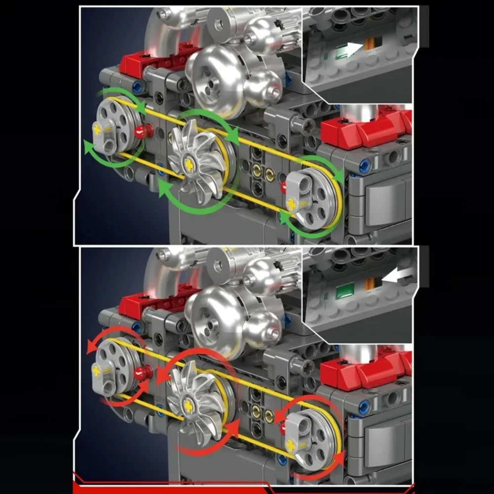 Mold King 10193 609 STKS Technische Gemotoriseerde Boxer Motor Model Bouwstenen MOC Horizontale Opposed Motor Set Kinderen Speelgoed Gift