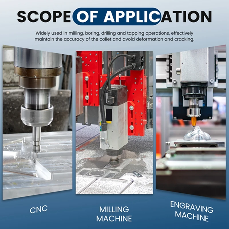 Abrazadera de mandril de recogida de resorte ER40, juego de mandril de resorte de 3Mm AA 0,02Mm para mandril de máquina de grabado CNC