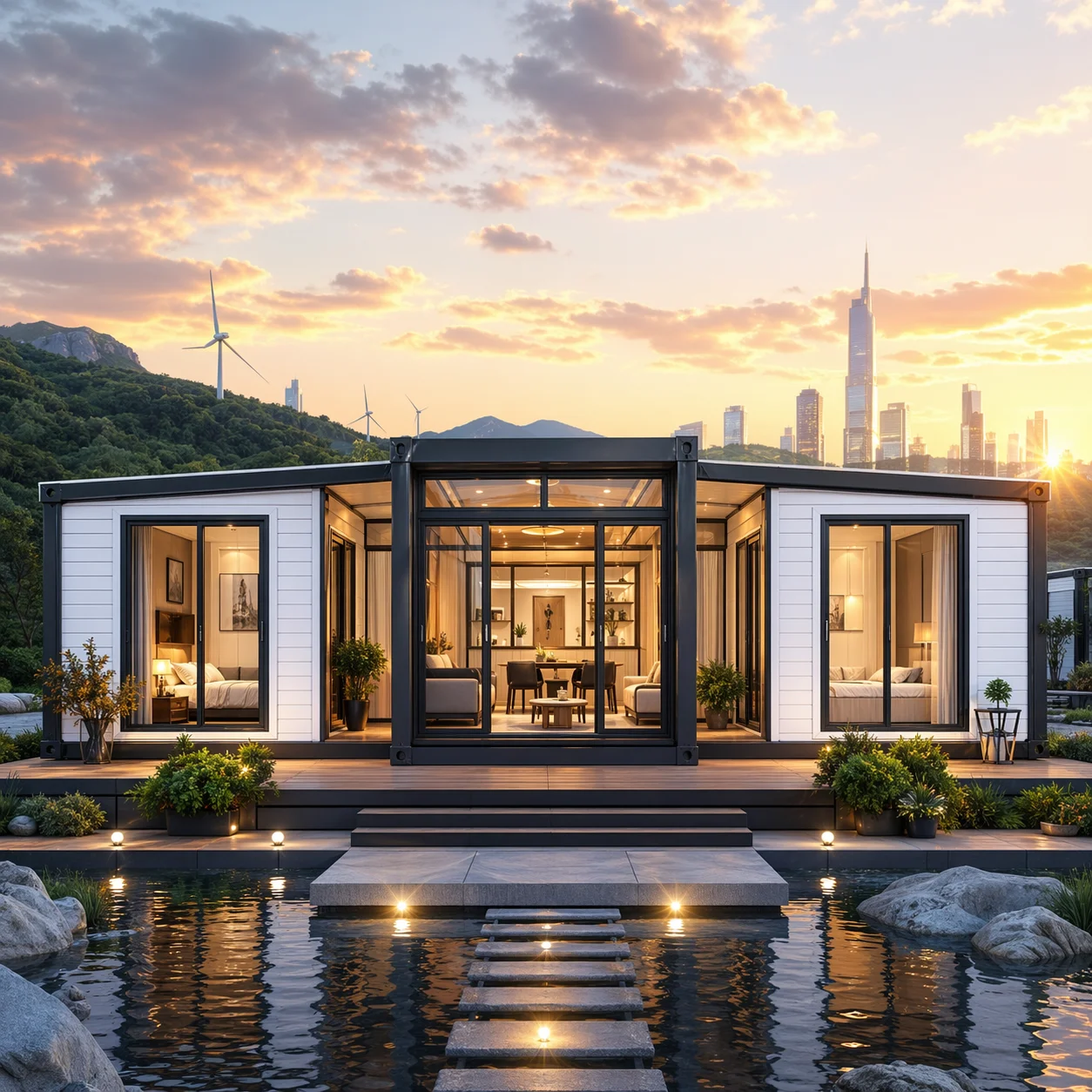 Fast Install Expandable Container House Prefab Home with 2 Bedroom 1 Bathroom for Temporary prefabricated houses for housing