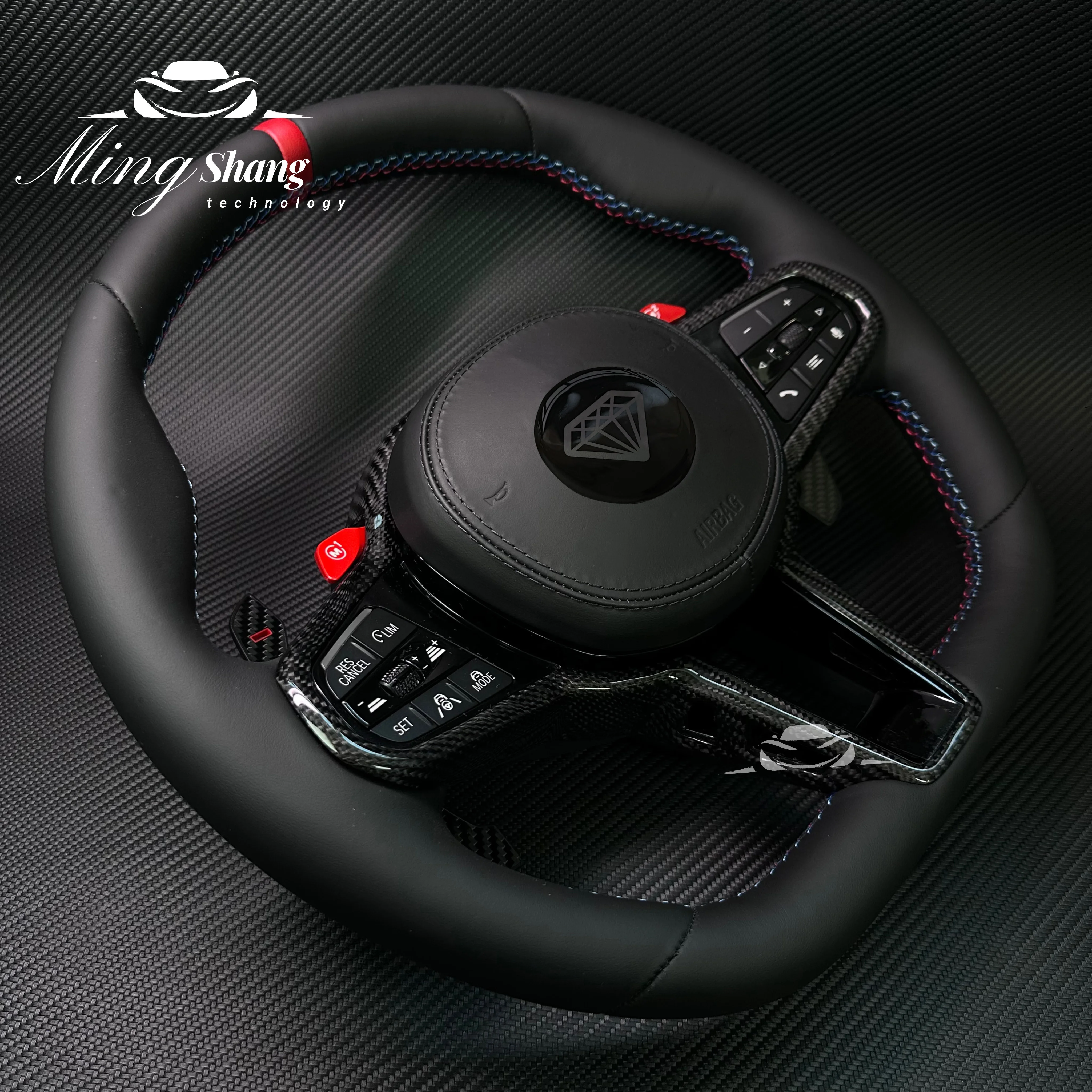 With Carbon Trim Upgrade LCI Steering Wheel for BMW G20 G30 G80 G82 G42 M4 F82 M5 F90 M3 F80 X5 F95 X6 F96 X3M F97 M8 F92 M340i - Image 4