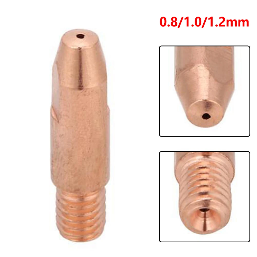 1pc MIG Welding Nozzle Contact Tips 24KD Gas Diffuser Connector Holder Torch Contact Semi-automatic Welding Nozzle 0.8/1/1.2mm