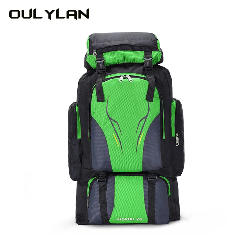 

Outdoor Hiking Bag Soft Back 70L Nylon Waterproof Outdoor Camping Sports Travel Backpack Unisex Mountaineering Bag