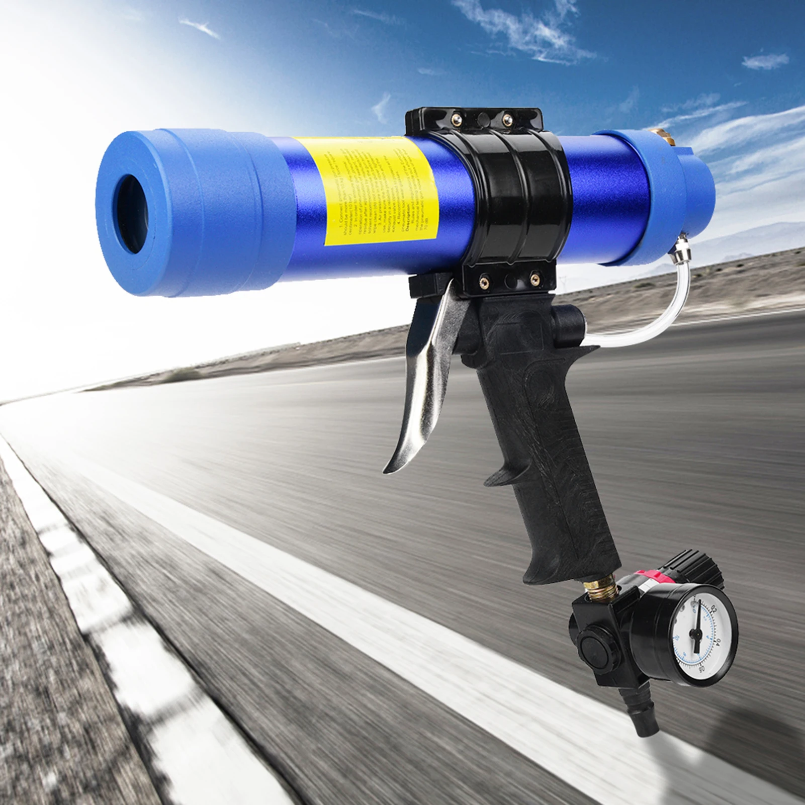 

ZK20 Adjustable Pneumatic Glass Glue Sealant Caulk Gun Cartridge Air Gun 310ML