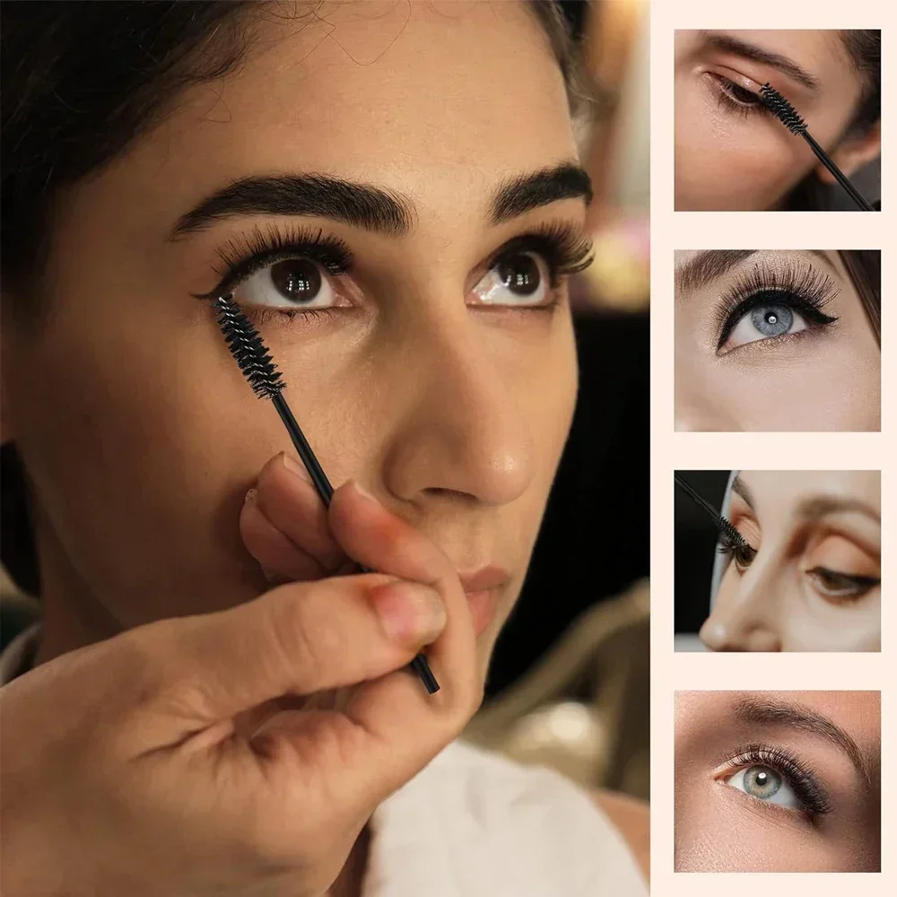 50 قطعة فرش ماكياج المتاح الحاجب فرشاة عصا الماسكارا قضيب Spo رموش فرشاة أدوات التجميل رمش تمديد #5