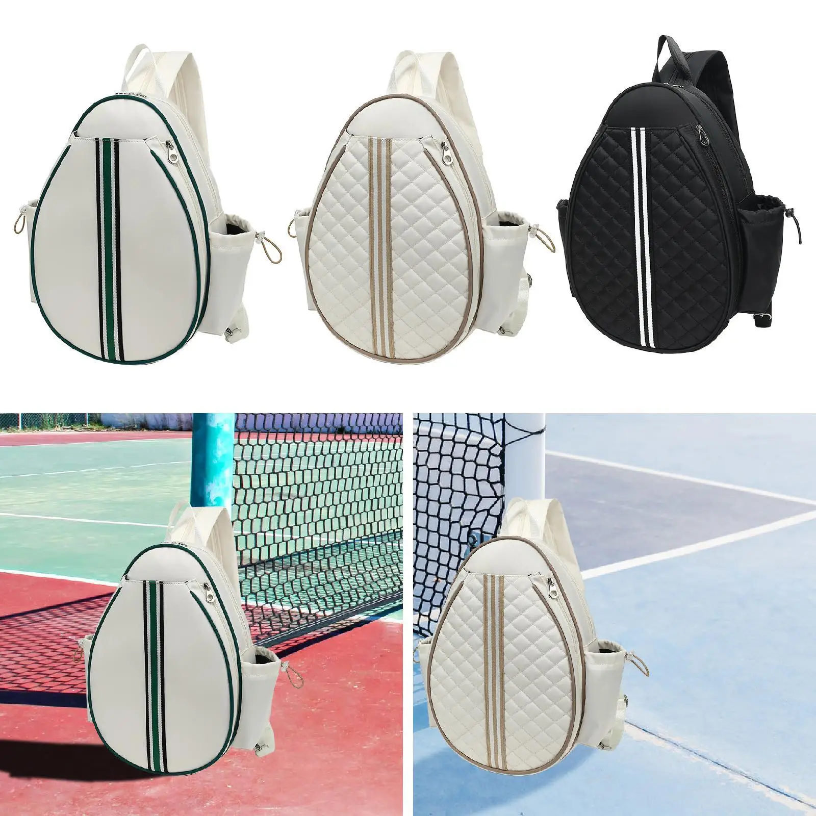 

Pickleball Bag Large Capacity Tennis Racket Storage Waterproof Cloth Badminton Bag for Sports Accessories