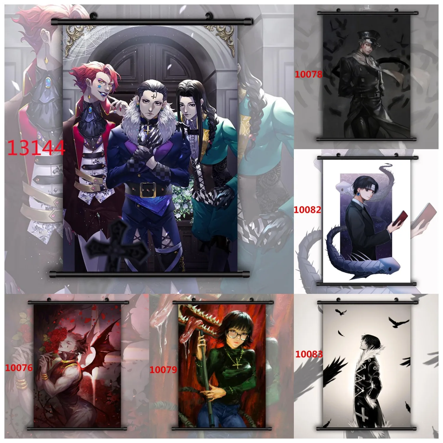 Wall Art HUNTER X HUNTER Phantom Troupe Hisoka Chrollo Lucifer Feitan Shizuku Anime Canvas Panting HD Print Poster Home Decor