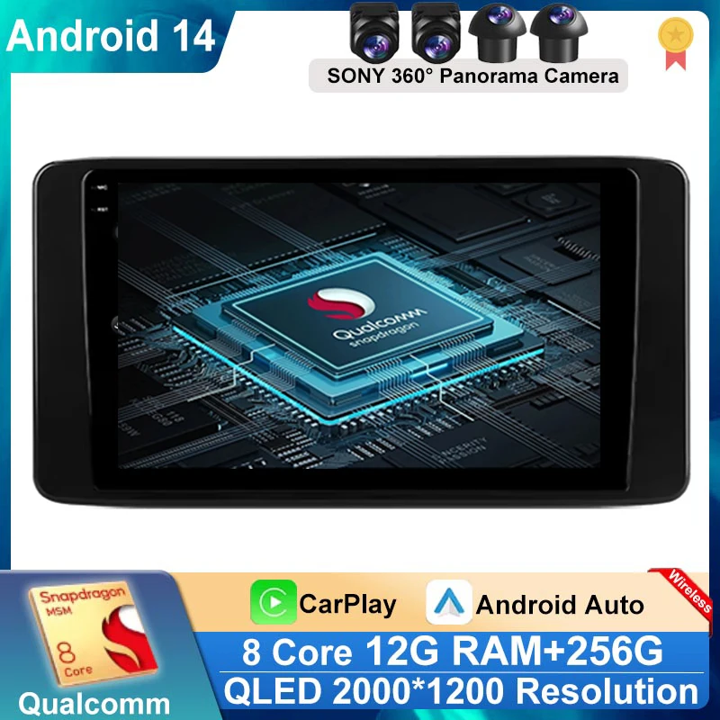 

Android 14 Auto For Skoda Rapid 2 2019 - 2023 Car Radio Head Unit Multimedia Video Player Stereo GPS Navigation WIFI No 2din DVD