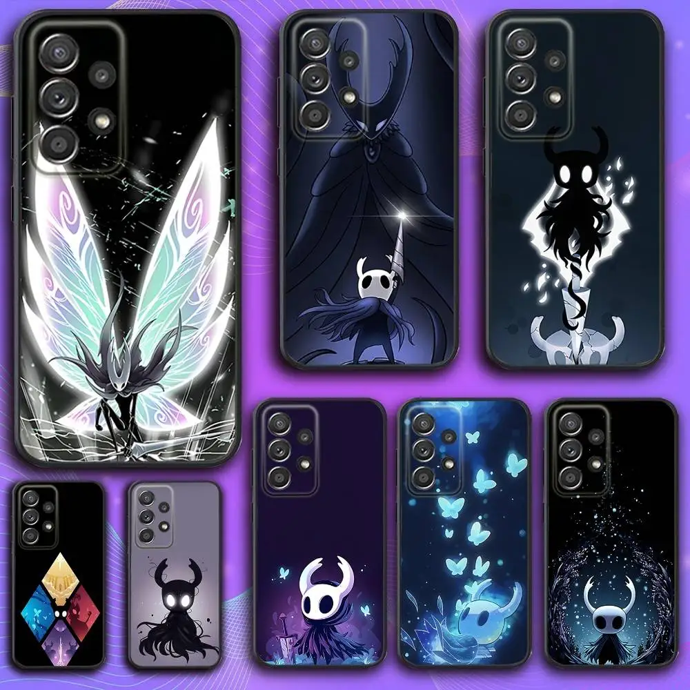 

Game H-Hollow Knight Phone Case For Samsung S 25,24,23,22,30,21,10,9,Ultra,Plus,Lite,FE,4,5 G Soft Black Case