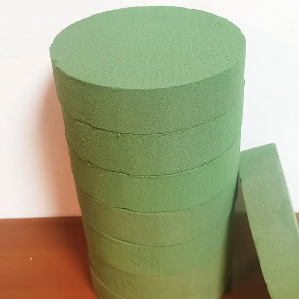 4 قطع من كتل رغوية الزهور المستديرة مجموعة طين الزهور الخضراء لباقات وحرف يدوية مذهلة كتل رغوية زهرية مستديرة #6