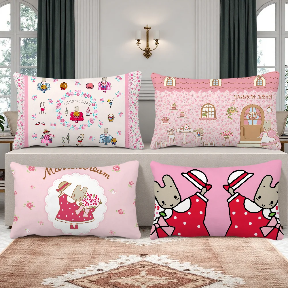 FundadecojínkawaiiconbonitosdibujosdeSROm-marrón,fundadealmohadarectangularparaelhogar,sofá,saladeestar,oficina,cafetería-AliExpress