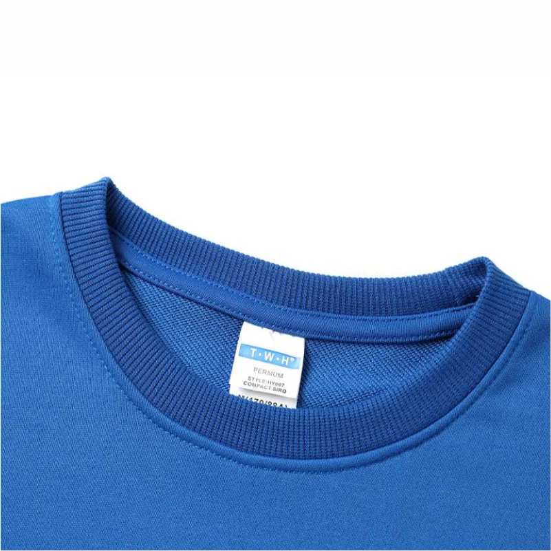 الطباعة المجانية DIY تخصيص شعار العلامة التجارية الخاصة بك للجنسين الاتجاه عارضة أعلى مخصص طاقم الرقبة البلوز شخصية البلوز مخصص