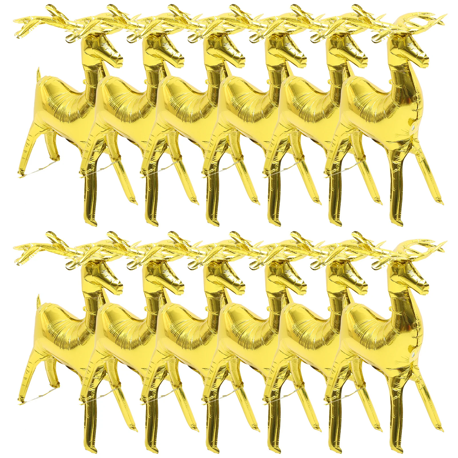 

10Pcs Cartoon Deer Balloons Christmas Party Decoration Supplies Xmas Inflatable Reindeer Aluminum Film Balloon