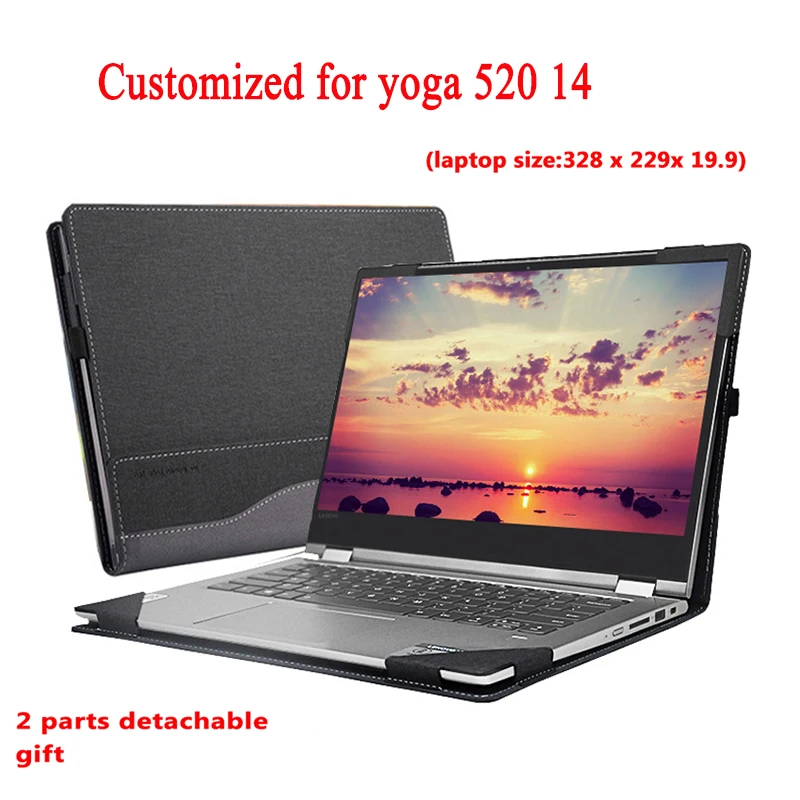 Case For Lenovo Yoga 520 14 Inch 520-14 520-14IKB Laptop Sleeve Detachable Notebook Cover Customized Bag Pen Gift