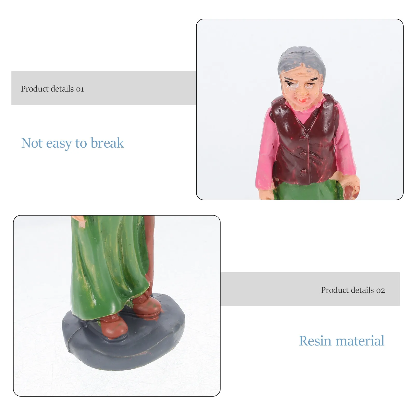 10Pcs Family People Resin Statues Miniature Lifelike Characters Sand Table Decoration Landscape Accessories Micro House Layout