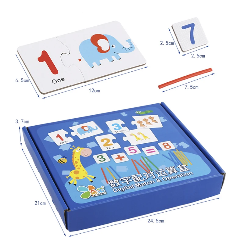 ألعاب خشبية عدد مطابقة عملية مونتيسوري الرياضيات العد عصا تعلم لعبة كتل الحساب لعبة تعليمية للأطفال